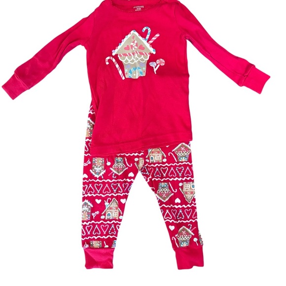 Carters Cat and Jack Baby toddler girls winter holiday Santa pajamas 18 months - Picture 3 of 7